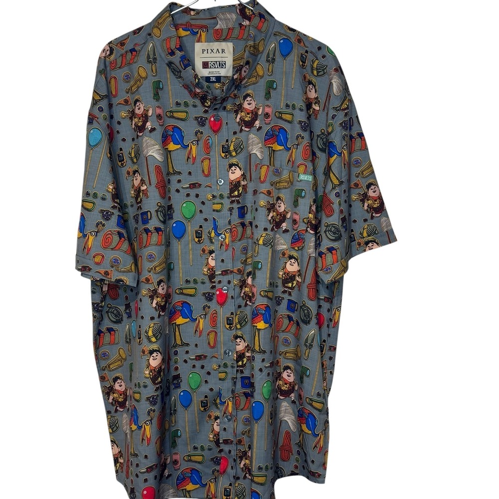 RSVLTS Mens Shirt Disney & Pixar KUNUFLEX  "The Wilderness Must Be Explore" 2XL